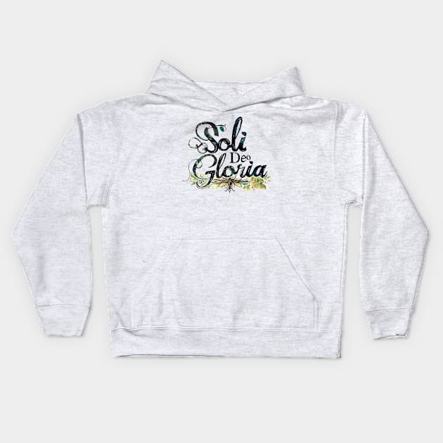 Soli Deo Gloria - For the Glory of God Alone (5 Solas) Kids Hoodie by Reformed Fire